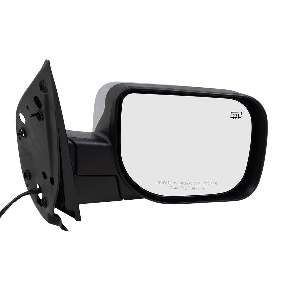 Replacement Passengers Power Side View Mirror Heated w/ Chrome Cover Compatible with 2004-2015 Titan 96301-ZC20A