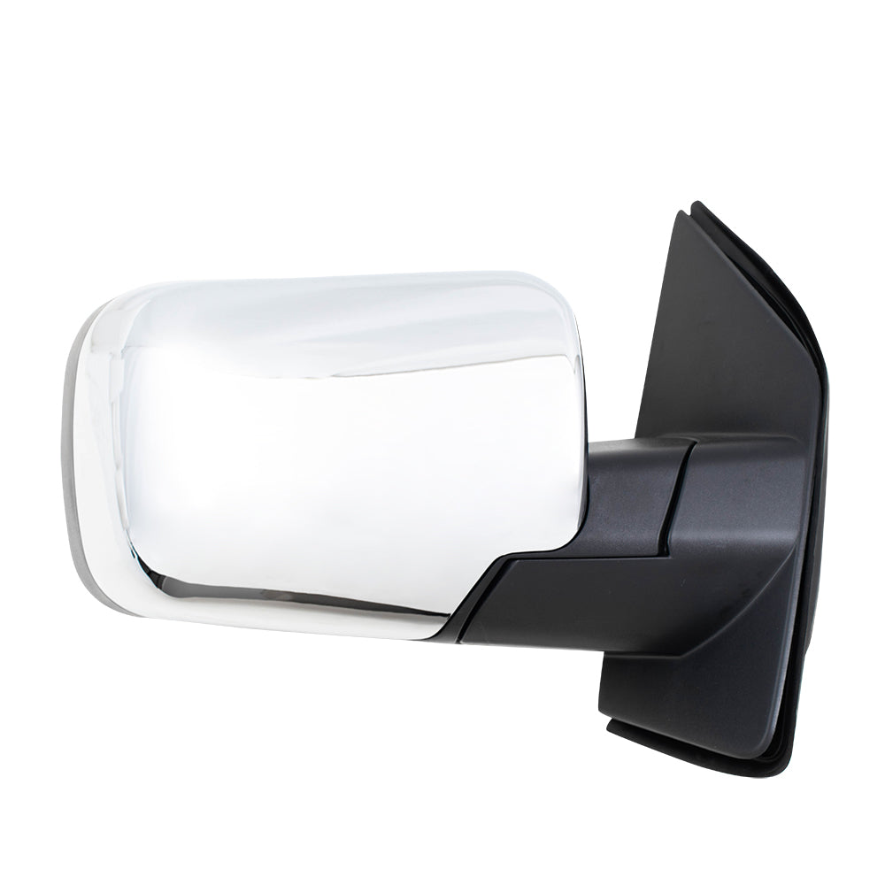 Replacement Passengers Power Side View Mirror Heated w/ Chrome Cover Compatible with 2004-2015 Titan 96301-ZC20A