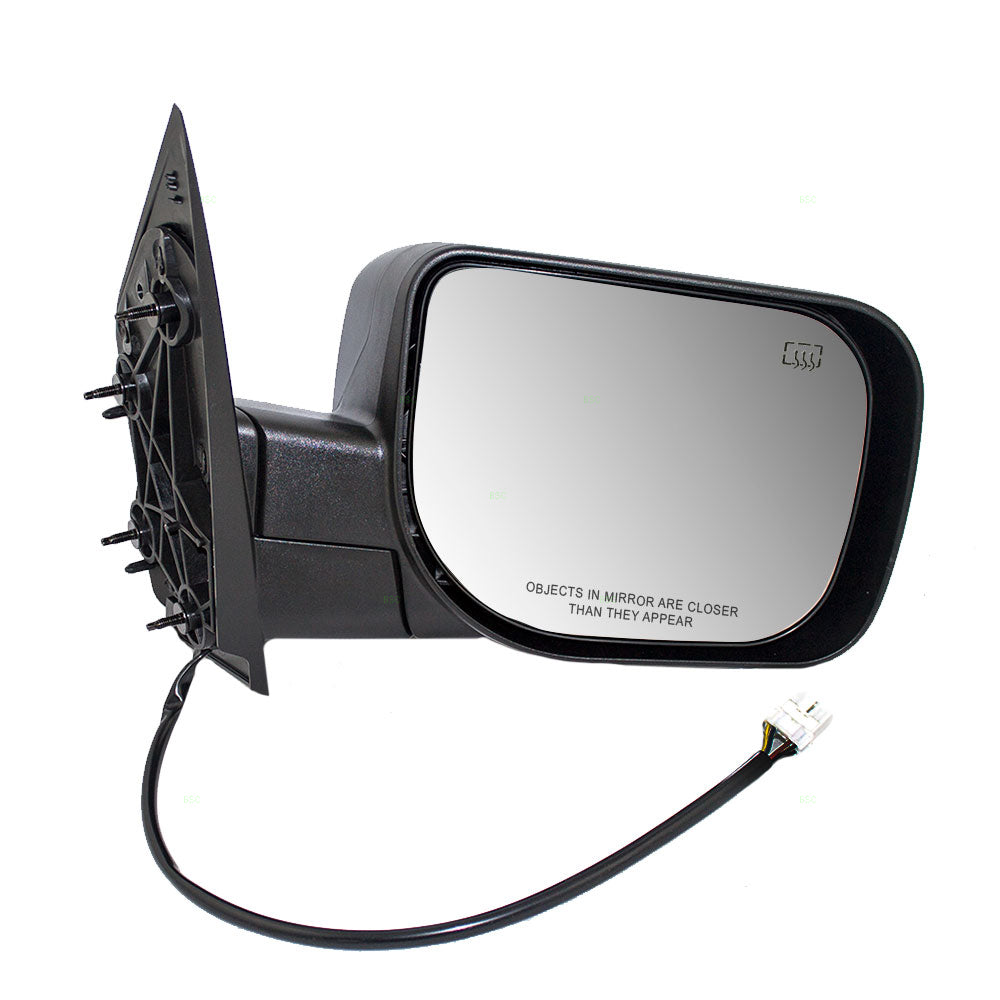 Brock Replacement Passengers Power Side View Mirror Heated Single Arm Compatible with 04-15 Titan 96301-ZH10A