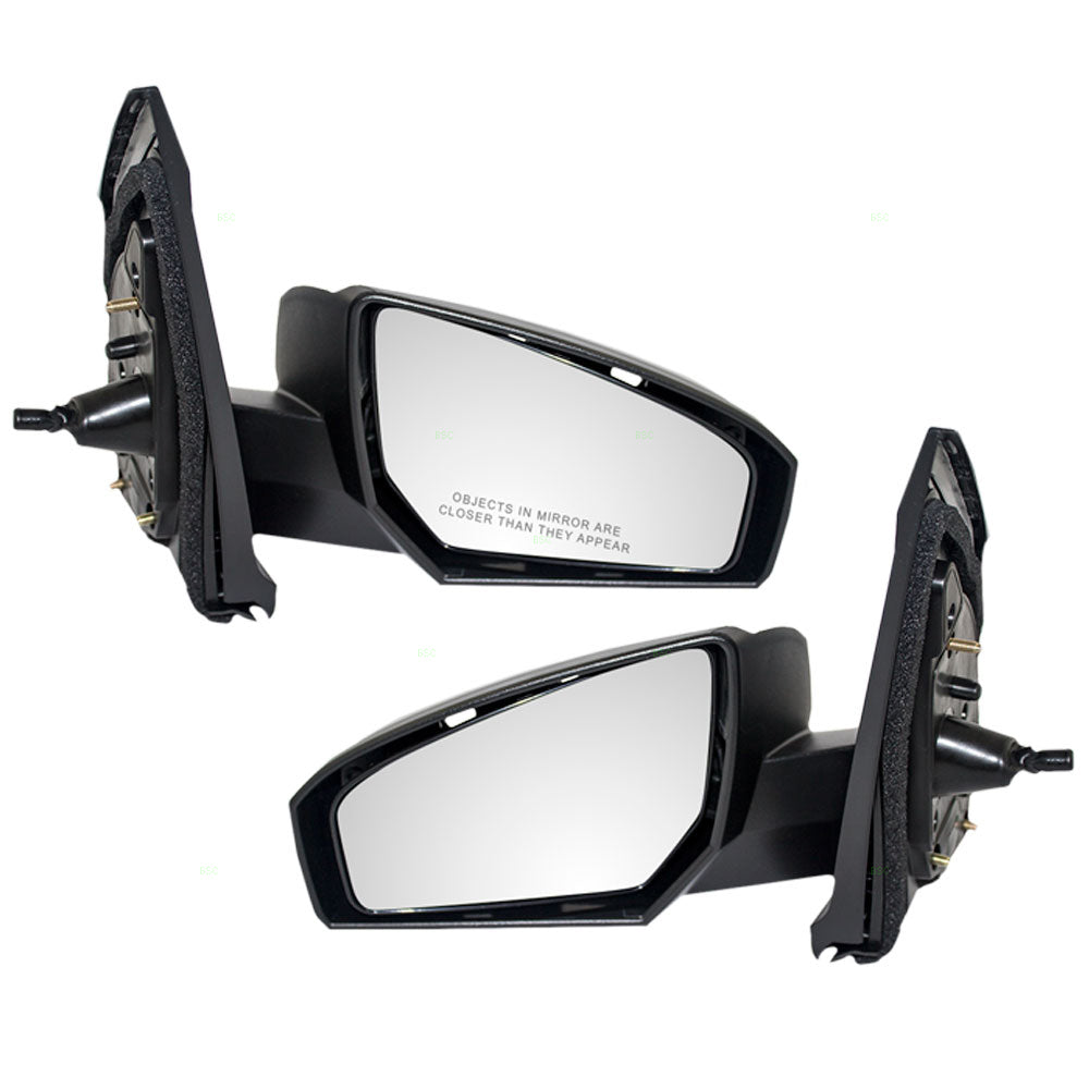 Driver and Passenger Manual Remote Side View Mirrors Compatible with 07-12 Sentra 96302-ET00E 96301-ET00E