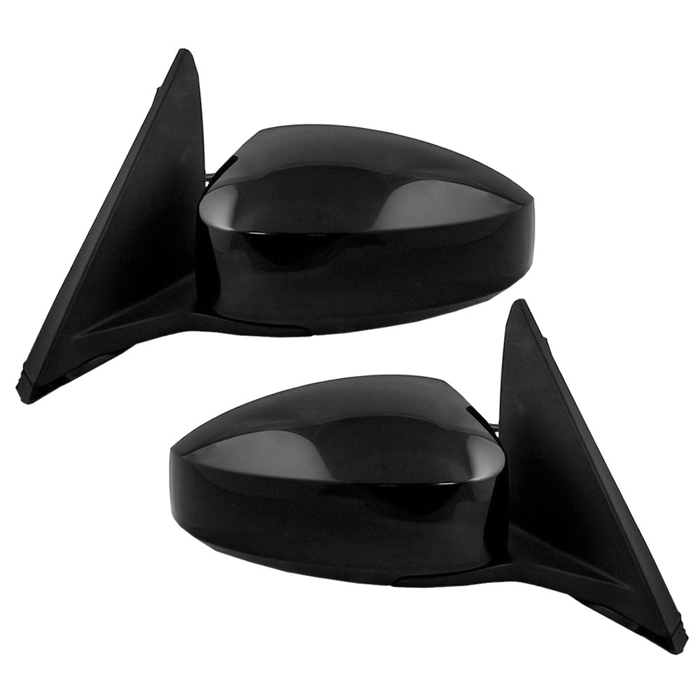 Replacement Set Driver and Passenger Power Side View Mirrors Ready-to-Paint Compatible with 2003-2009 350Z K6302-CD000 K6301-CD000