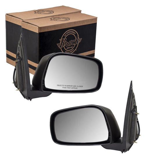 Driver and Passenger Power Side View Mirrors Textured Compatible with 05-17 Frontier 96302-9BC9B 96301EA005