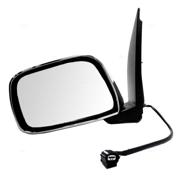 Replacement Drivers Power Side View Mirror with Chrome Compatible with 2005-2017 Frontier 96302EA015