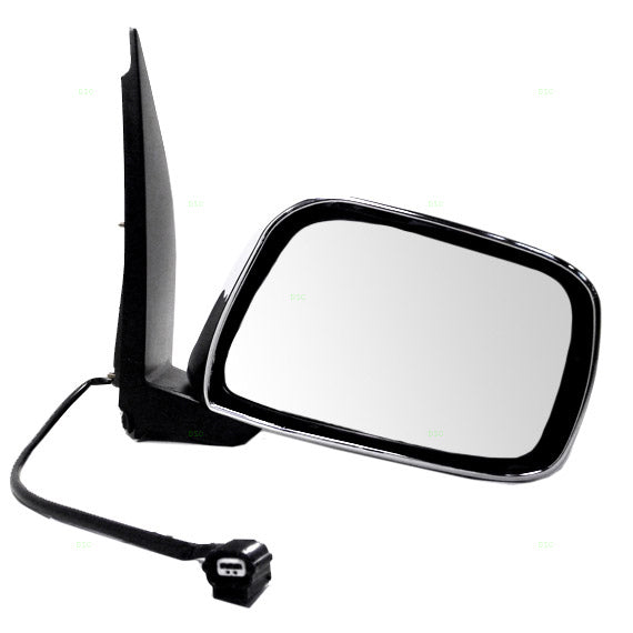 Replacement Passengers Power Side View Mirror w/ Chrome Cover Compatible with 2005-2017 Frontier 96301-EA015