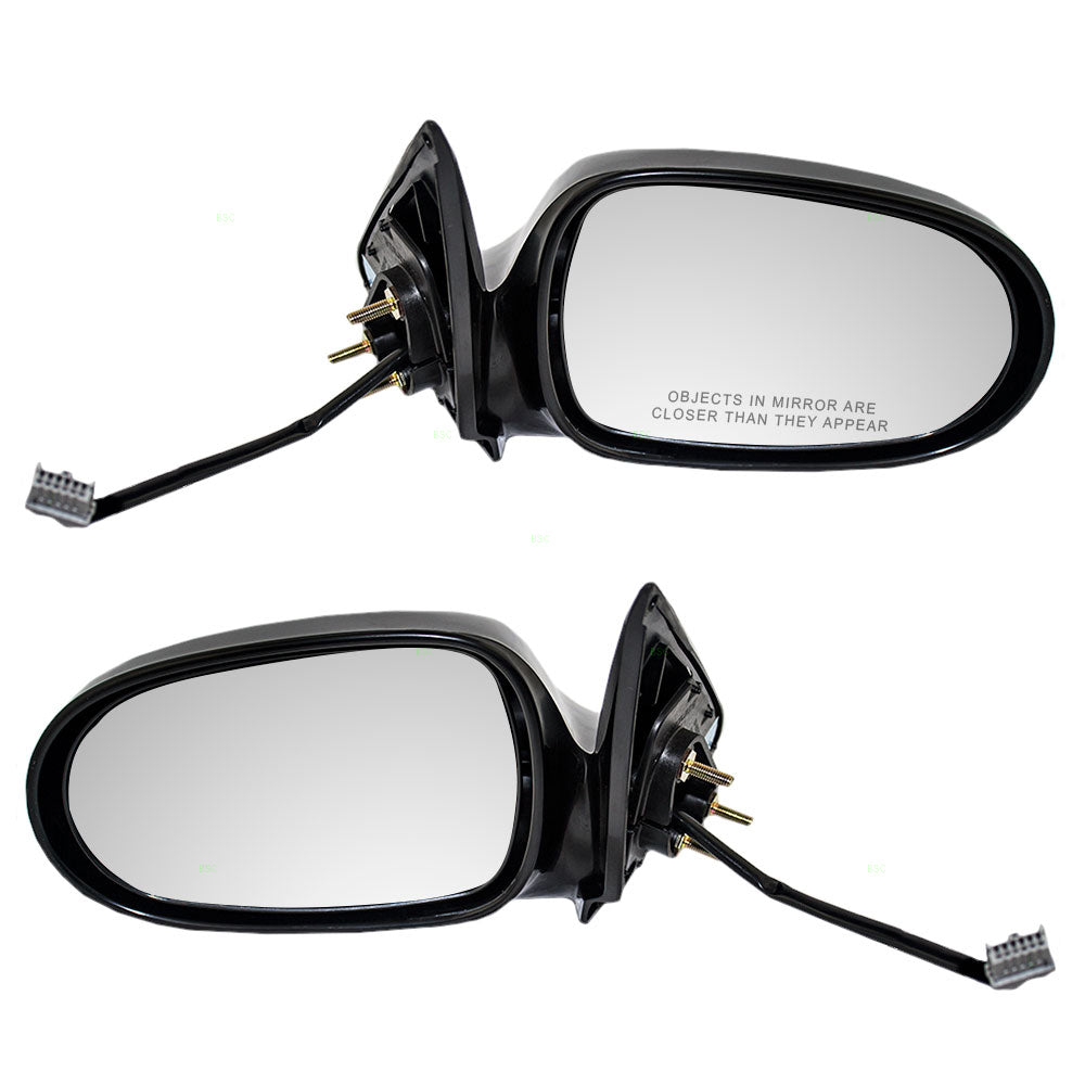 Replacement Set Driver and Passenger Power Side View Mirrors Ready to Paint Compatible with 2000-2006 Sentra 963025M200 963015M000