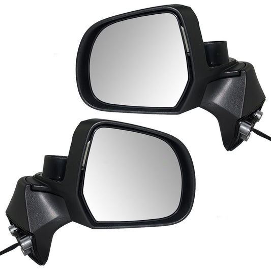 Driver and Passenger Power Side View Ready-to-Paint Mirrors Compatible with 2014 Versa 96302-3WC0B 96301-3WC0B