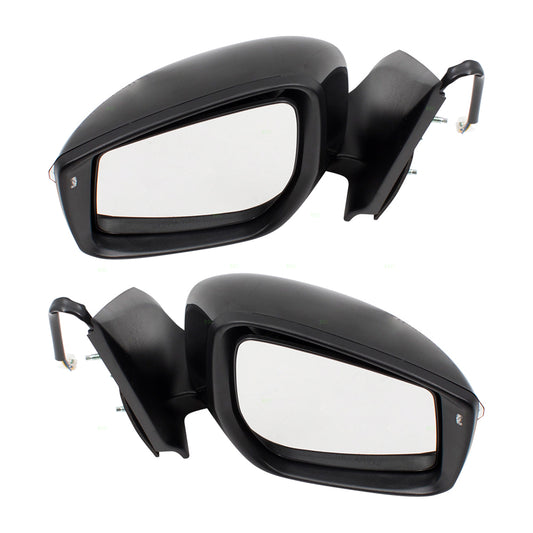 Replacement Pair Set Power Side View Left + Right Mirrors Heated w/ Signal Compatible with 2015-2017 Versa 963029KK0B 963019KK0B