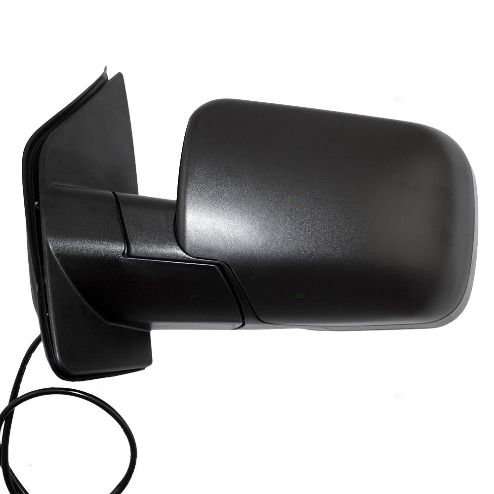 Drivers Power Side View Mirror with Single Arm Textured Compatible with 04-14 Titan Pickup Truck 96302-ZR10A