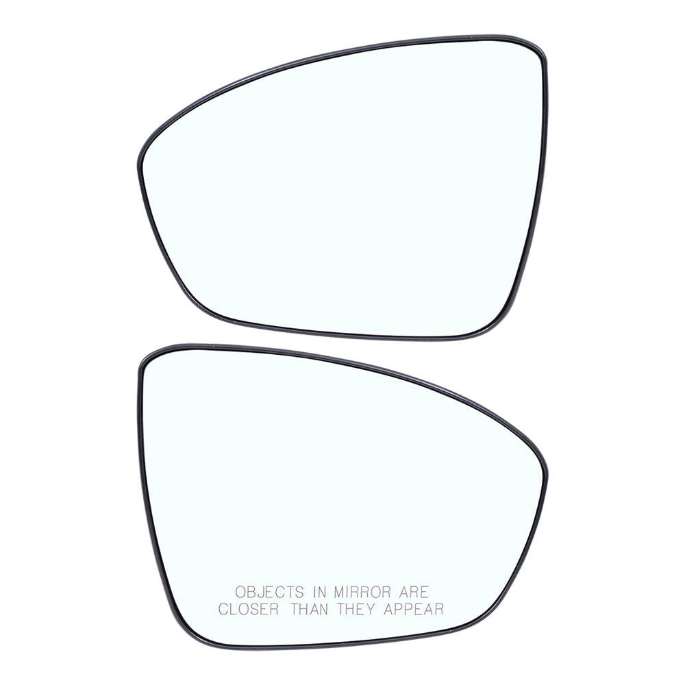 Brock Replacement Driver and Passenger Side Mirrors Glass & Base with Heat Compatible with 2019 Altima