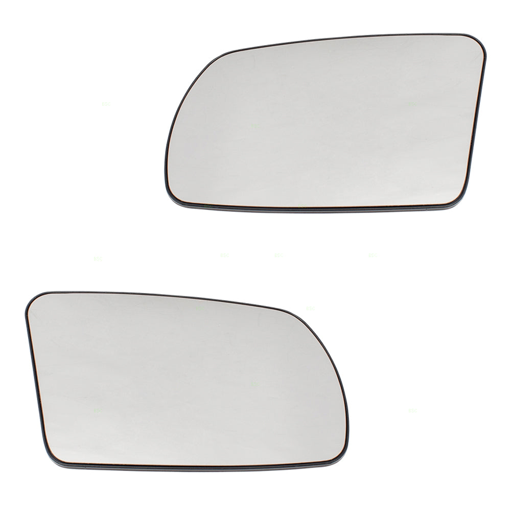 Brock Replacement for Pair Set Side View Mirror Glass & Base w/ Signal Left + Right Compatible with 07-13 Altima 96302ZN56E 96301ZN55E