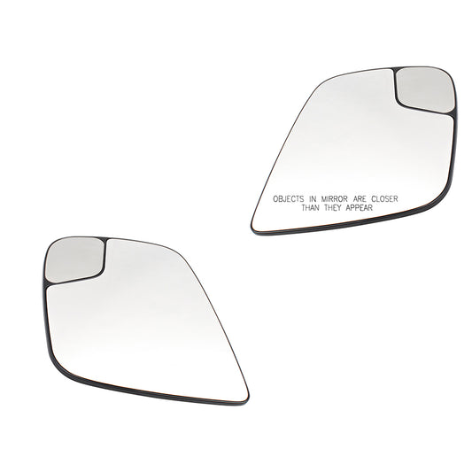 Brock Replacement Pair Set Side View Spotter Mirror Glass & Bases Heated Compatible with 13-18 NV200 & 15-18 City Express 19317313 19317312 963663LM1B 963653LM1B