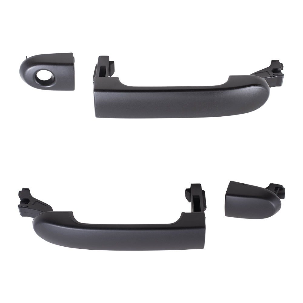 Brock Replacement Pair Set Front Outside Door Handles Textured Compatible with 07-11 Versa NI1310133 NI1311133