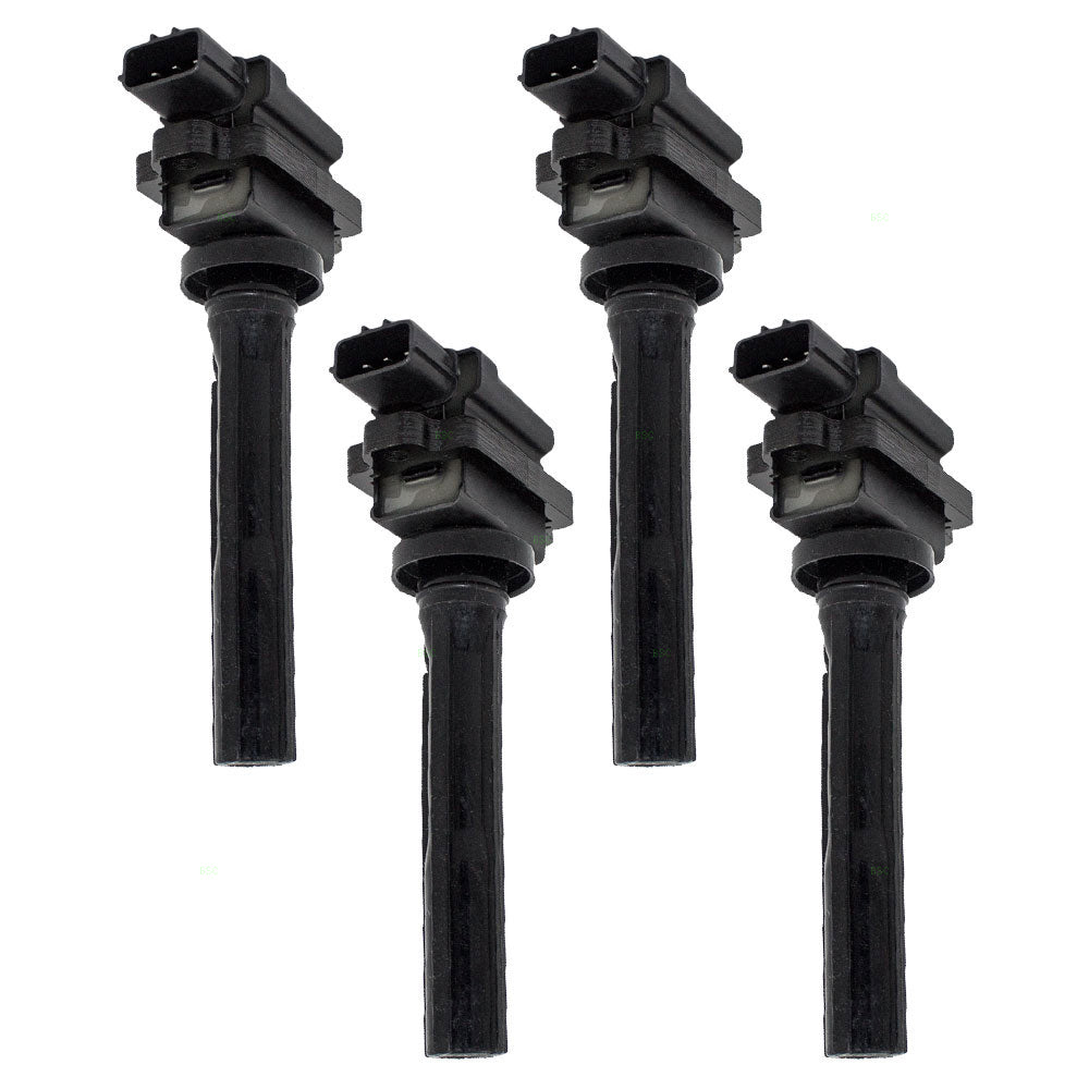 Brock Replacement 4 Piece Set Ignition Spark Plug Coils Compatible with Various Models 91177574 33410-77E22