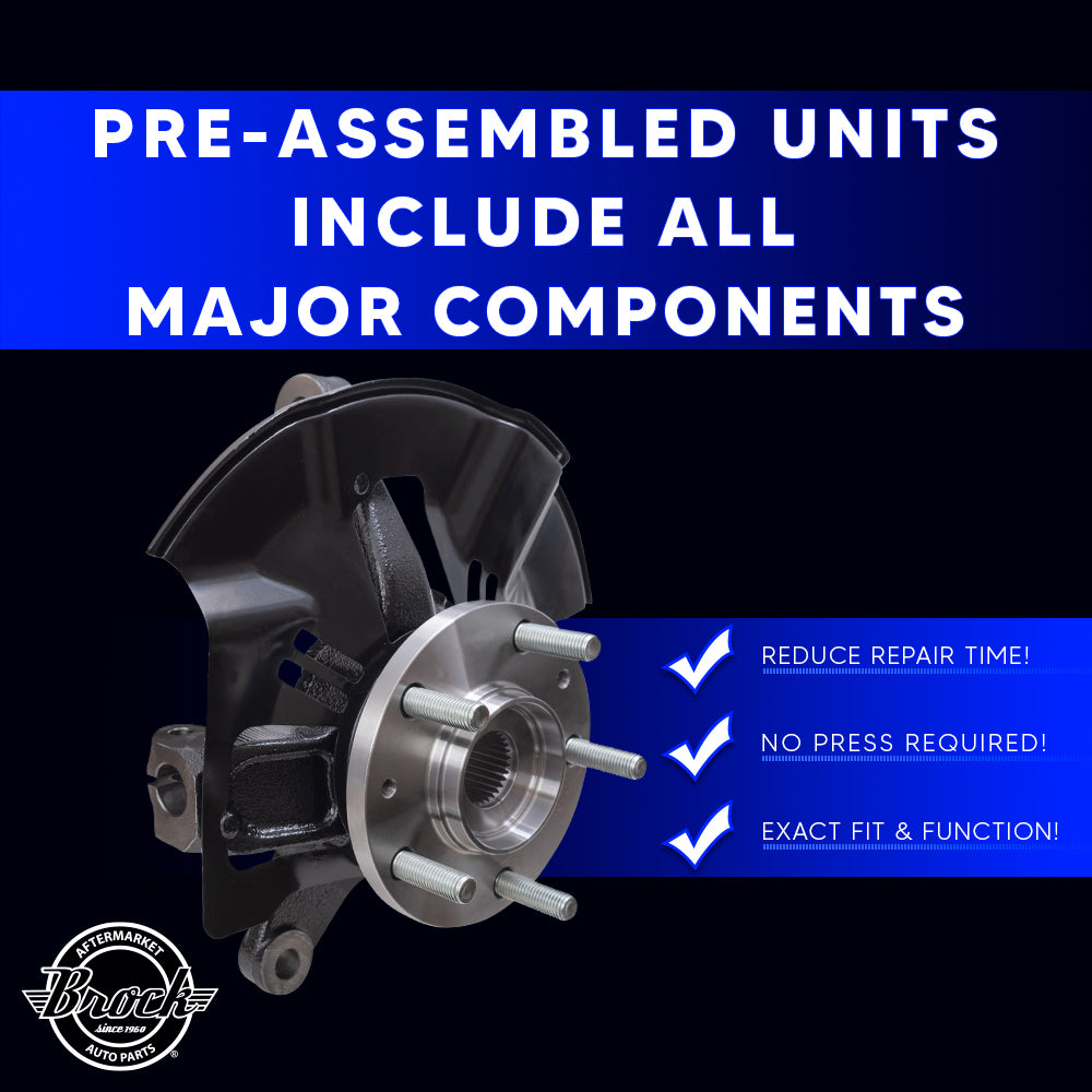 Brock Aftermarket Replacement Front Passenger Right Loaded Steering Knuckle Assembly Compatible with 2007-2015 Mazda CX-9