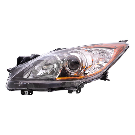 Brock Replacement Drivers Halogen Combination Headlight Headlamp Chrome Projector Bezel Compatible with 3 BBM4510L0K