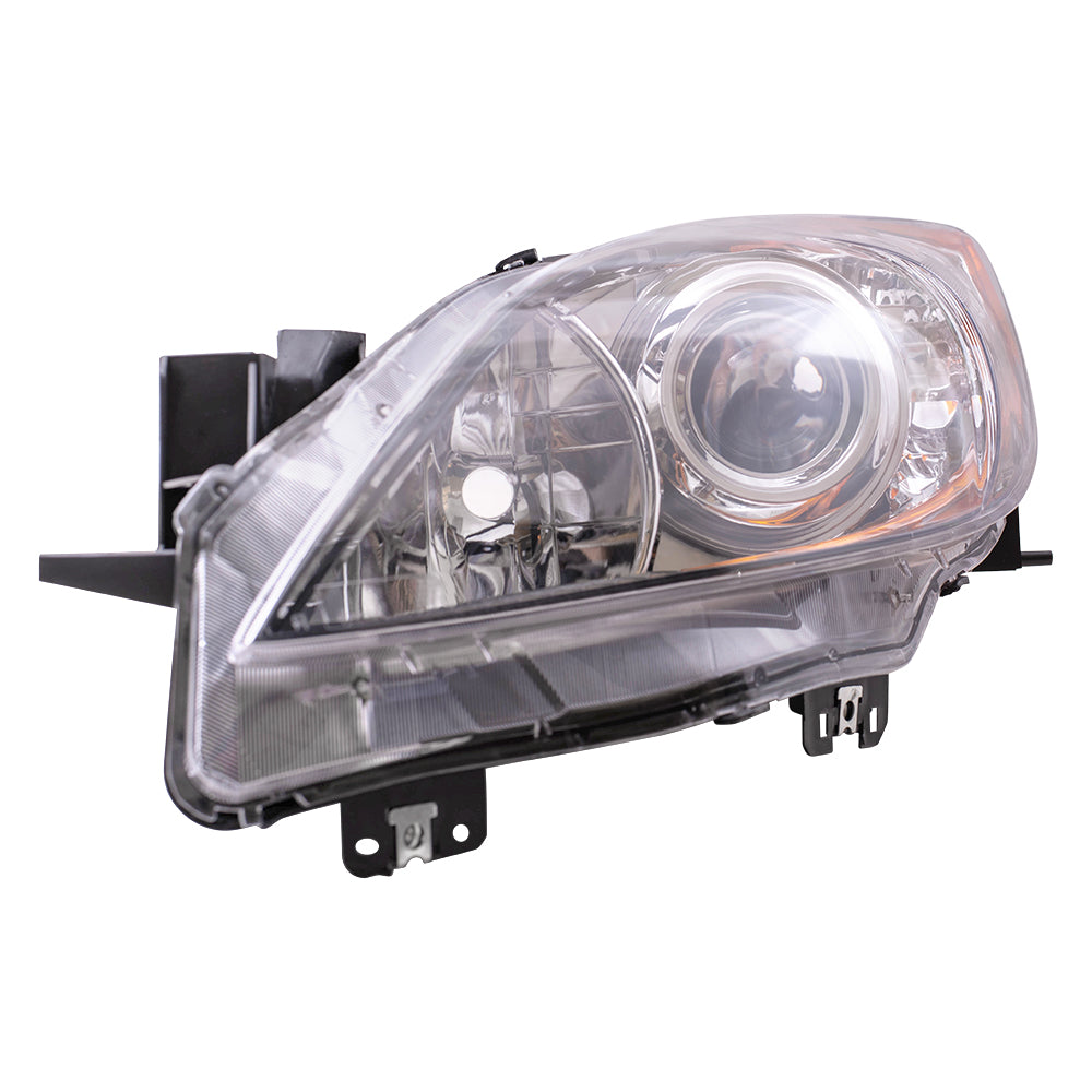 Brock Replacement Drivers Halogen Combination Headlight Headlamp Chrome Projector Bezel Compatible with 3 BBM4510L0K