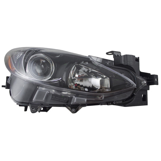 Brock Replacement Passengers Halogen Headlight Headlamp Compatible with 3 BPW9-51-0K0A MA2503144