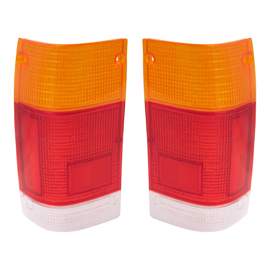 Brock Replacement Driver and Passenger Taillights Tail Lamp Lenses Compatible with 86-93 Pickup Truck UB3951162A UB3951152A