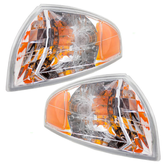 Brock Replacement Driver and Passenger Signal Side Marker Lights Lamps Compatible with 00-02 626 GG2A-51-070B GG2A-51-060B