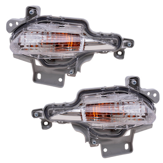 Brock Replacement Set Signal Lights Compatible with 2017-2018 Mazda3 Sedan Hatchback B63C-51-360A B63C-51-350A