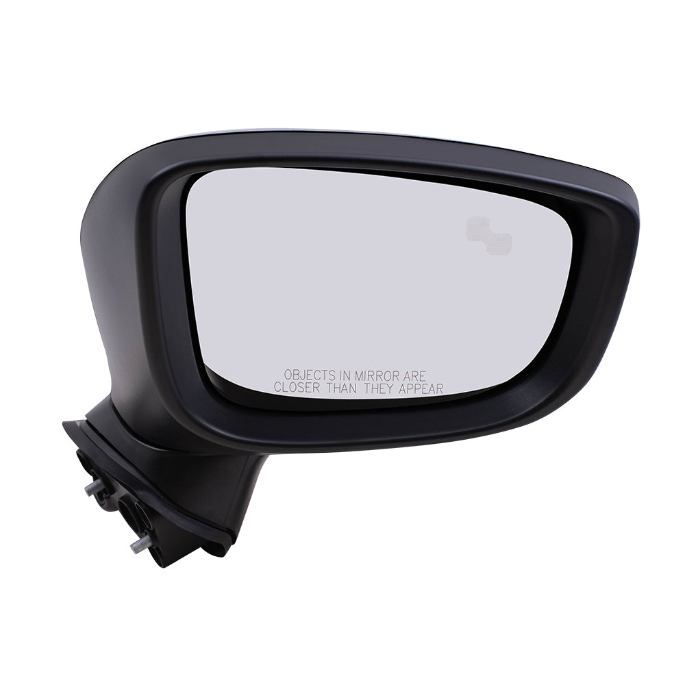 Replacement Passenger Power Mirror w/ Signal Blind Spot Detection Compatible with 2014 2015 2016 Mazda3