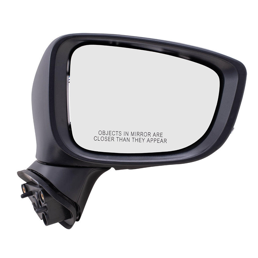 Replacement Passenger Power Side Mirror with Signal Compatible with 2017-2018 Mazda3 Japan