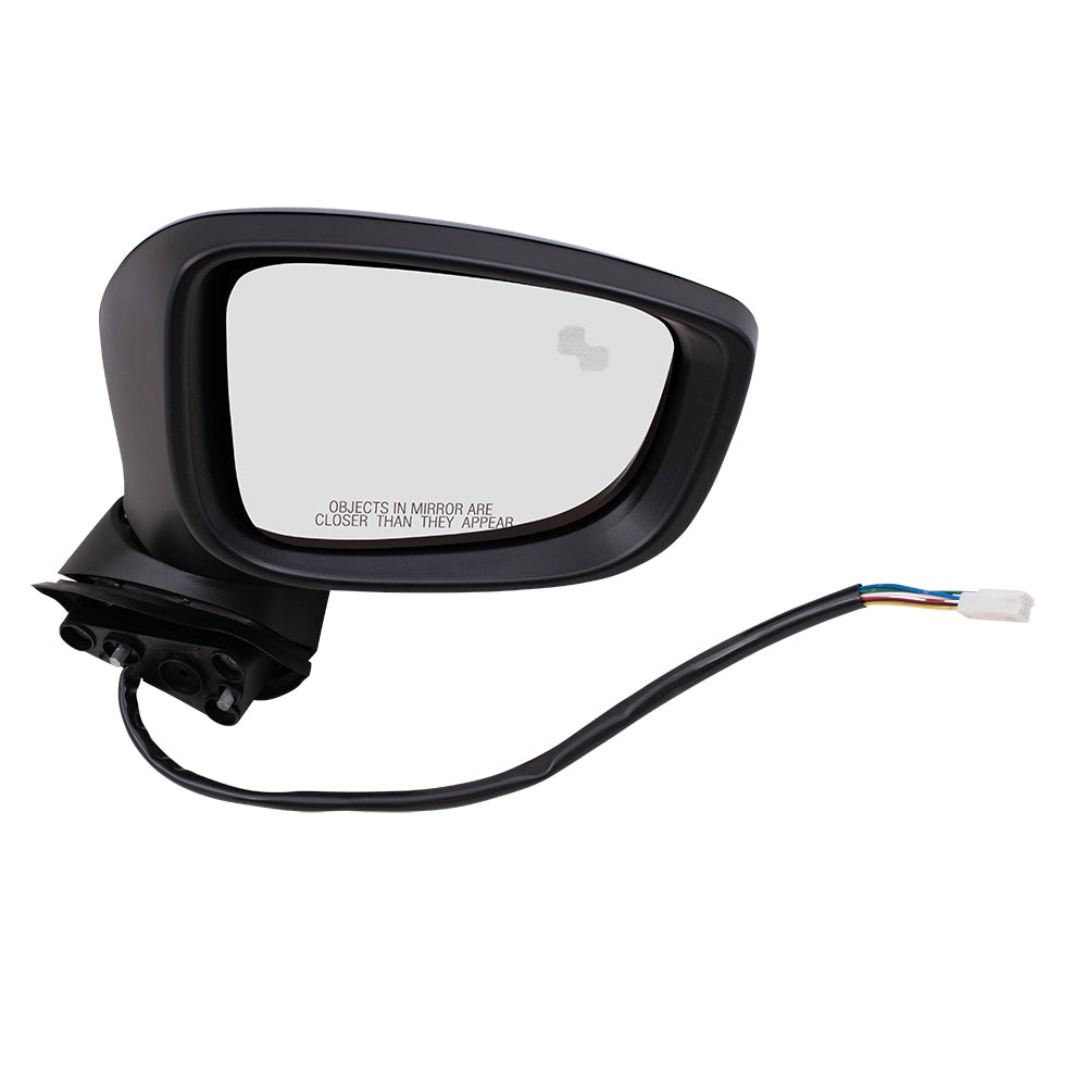 Replacement Passenger Power Mirror Heated with Signal Compatible with 2014 2015 2016 Mazda3