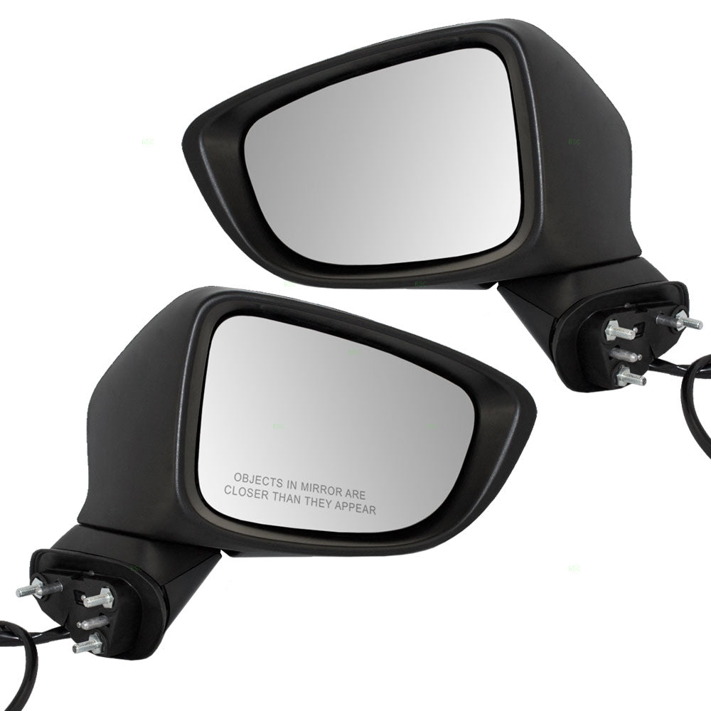 Driver and Passenger Power Side View Mirrors Heated Signal Ready-to-Paint Replacement for Mazda GHP9-69-181E GHP9-69-121E