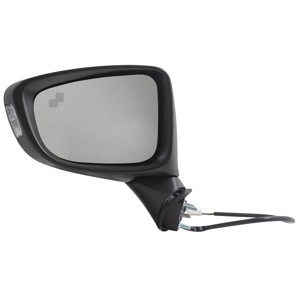 Brock Drivers Power Side View Mirror Heated Signal Blind Spot Detection for 14-16 Mazda6 Mazda 6 replaces GJS369181 MA1320188 128-64649L