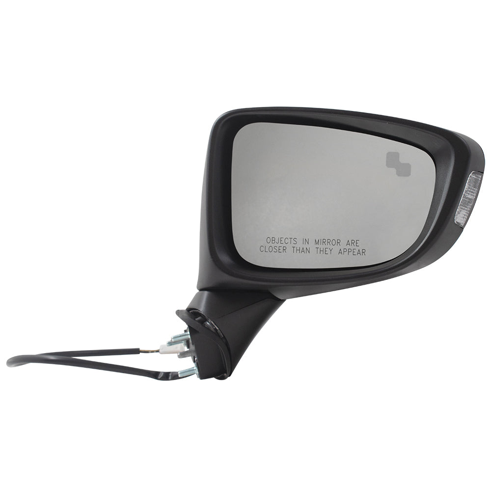 Brock Passengers Power Side View Mirror Heated Signal Blind Spot Detection for 14-16 Mazda6 Mazda 6 replaces GJS369121G MA1321188 128-64647R