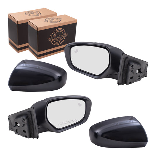 Replacement Drivers and Passengers Set Power Mirror Paint to Match w/ Heat Signal BSD Compatible with 13 CX-9