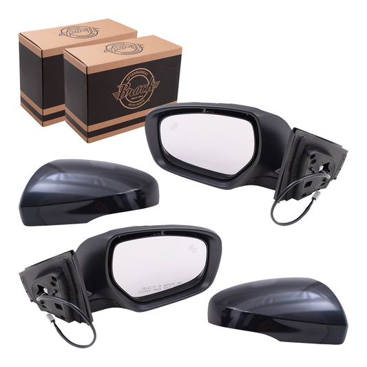 Replacement Drivers and Passengers Set Power Mirror Paint to Match w/ Heat Signal BSD Compatible with 13 CX-9