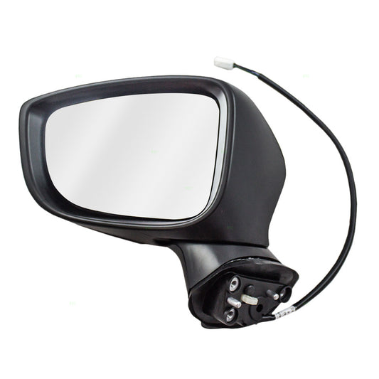 Drivers Power Side View Mirror Heated Signal Ready-to-Paint Replacement for Mazda BJS8-69-181A