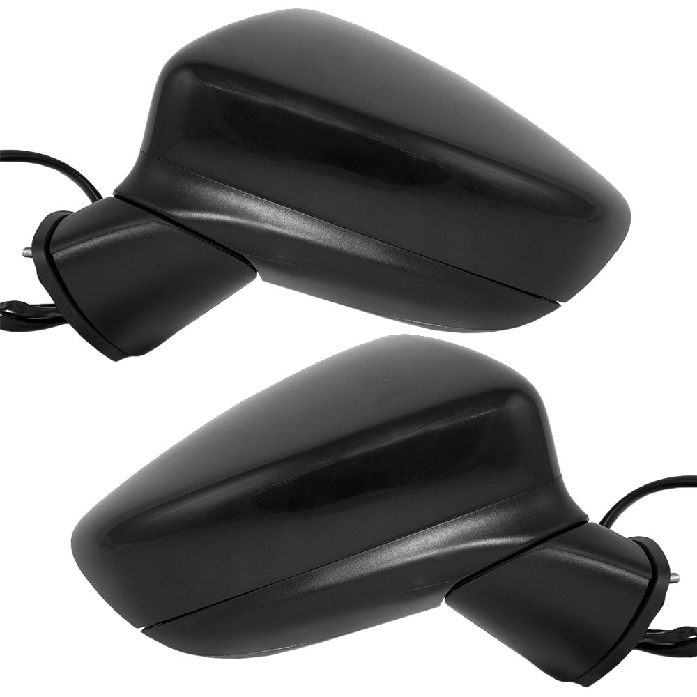 Driver and Passenger Power Side View Mirrors with Signal Ready-to-Paint Replacement for Mazda 6 Mazda6 GJR969181C GJR969121C