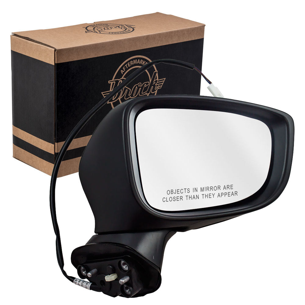 Passengers Power Side View Mirror with Ready-to-Paint Finish Replacement for Mazda BHN9-69-121E