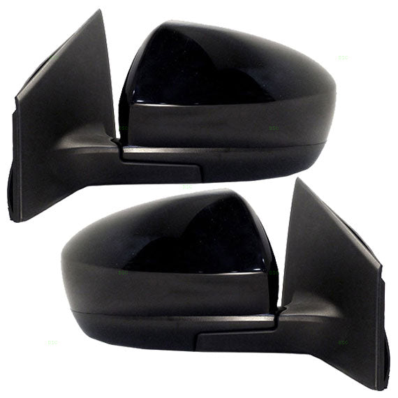 Driver and Passenger Power Side View Mirrors with Flat Glass Ready-to-Paint Replacement for Mazda SUV TE69-69-18ZG TE69-69-12ZG