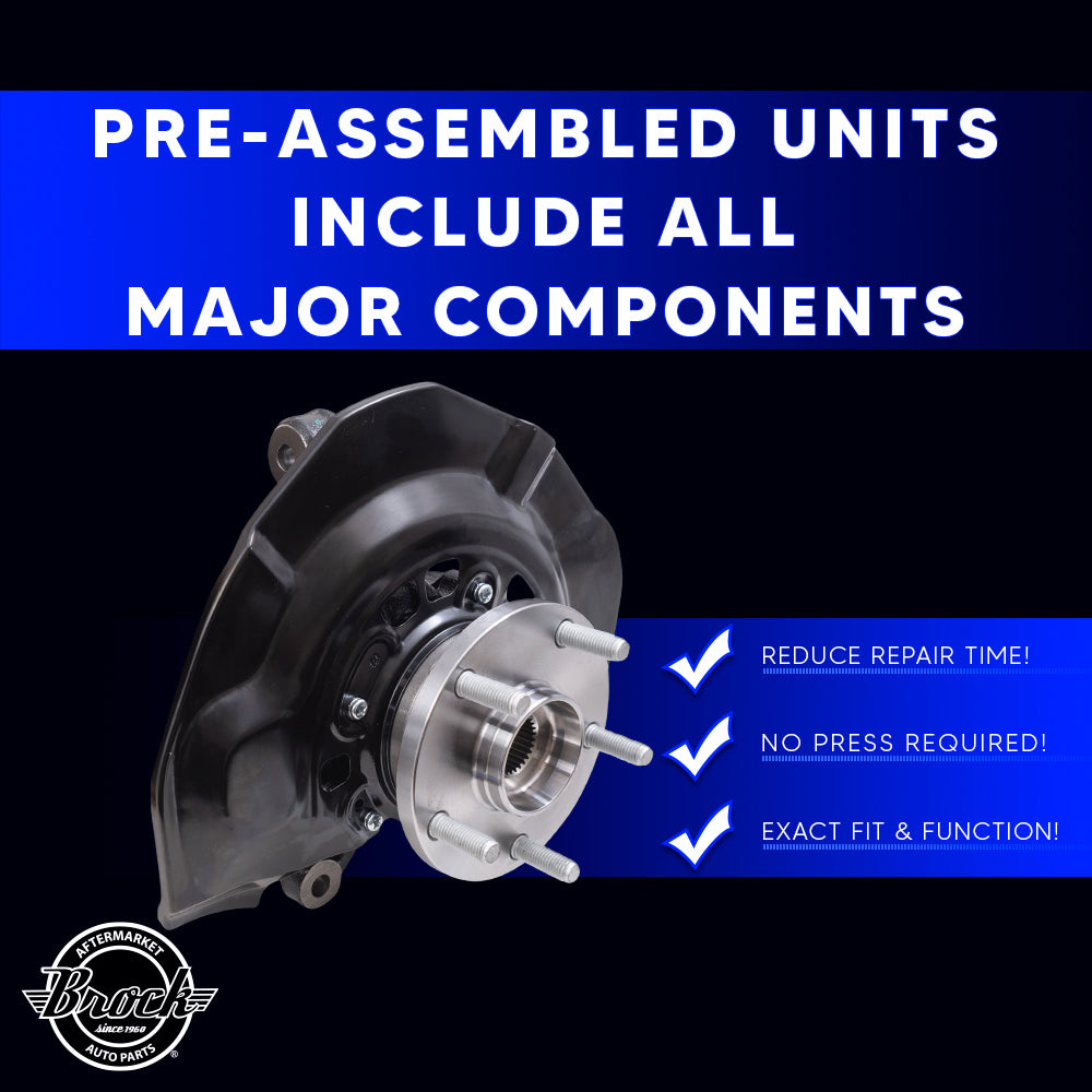 Brock Aftermarket Replacement Front Passenger Right Loaded Steering Knuckle Assembly Compatible with 2005-2011 Toyota Avalon