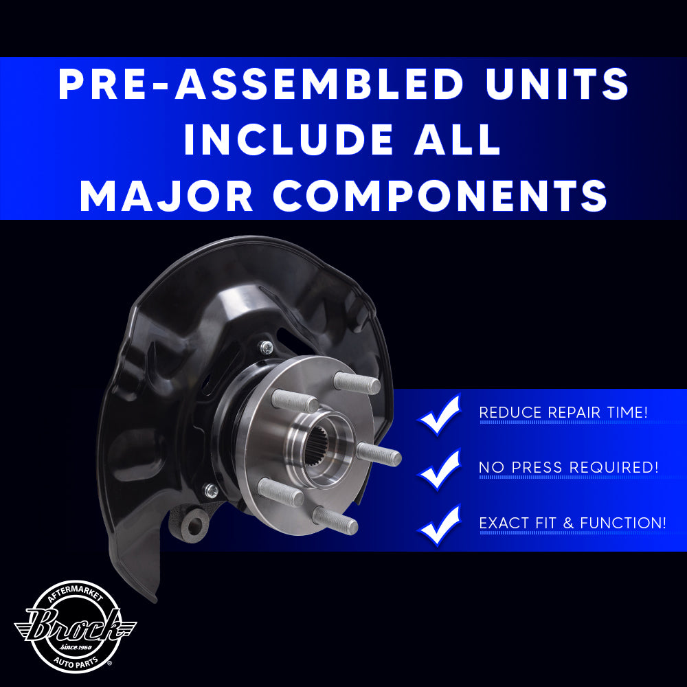 Brock Aftermarket Replacement Front Passenger Right Loaded Steering Knuckle Assembly Compatible with 2003-2008 Toyota Matrix