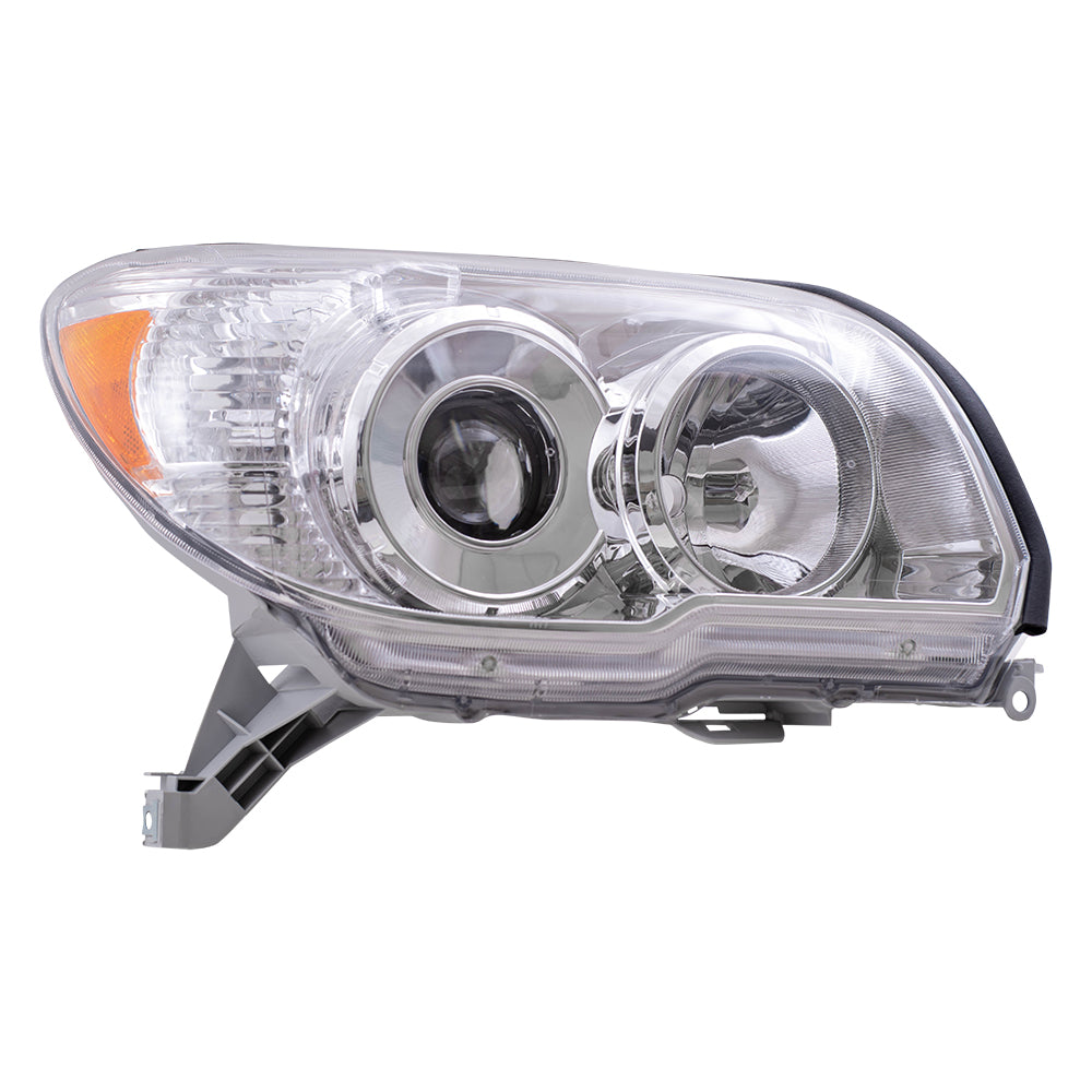 Brock Replacement Driver and Passenger Headlights Headlamps with Chrome Bezels Compatible with SUV 8117035421 8113035441