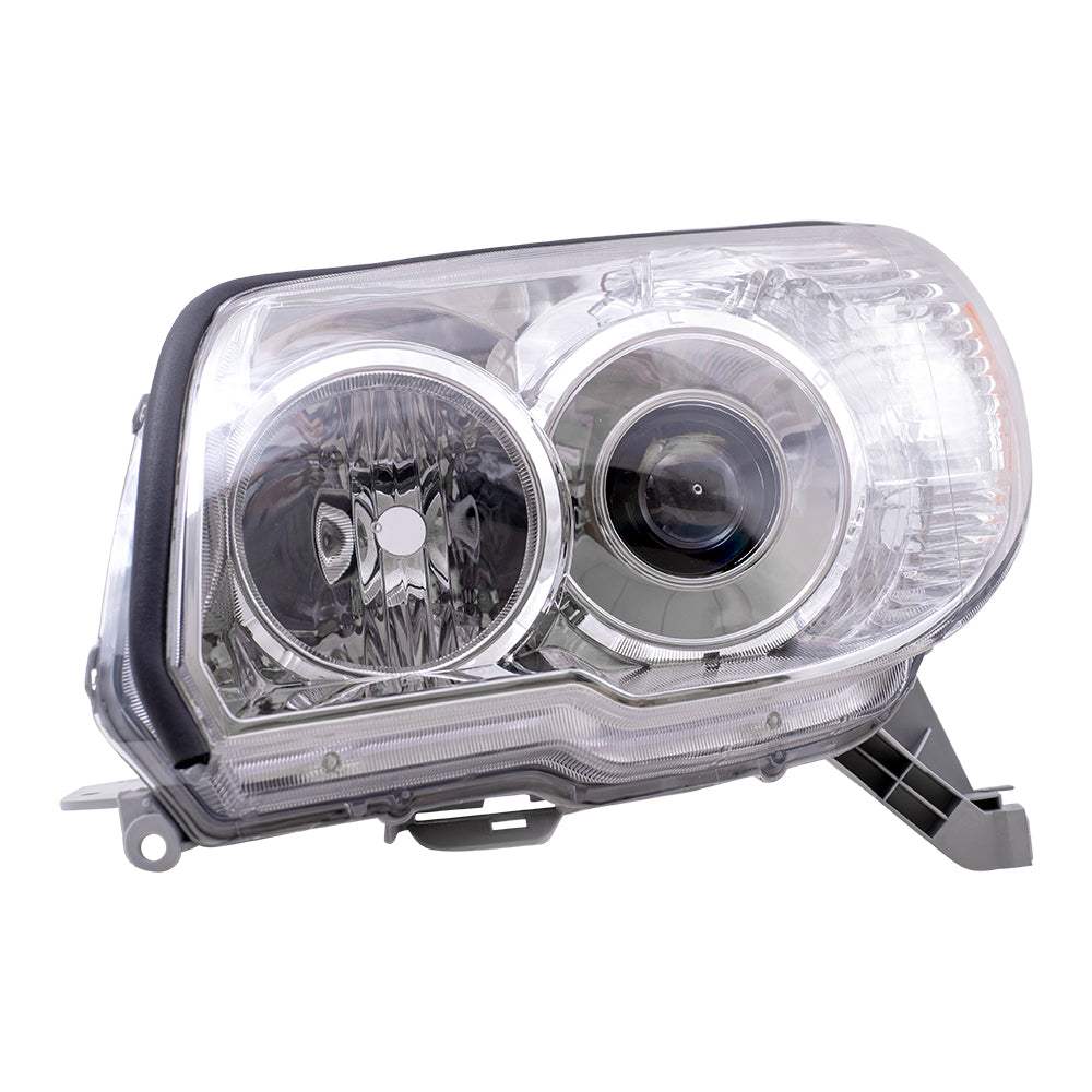 Brock Replacement Drivers Headlight Headlamp with Chrome Bezel Compatible with SUV 8117035421