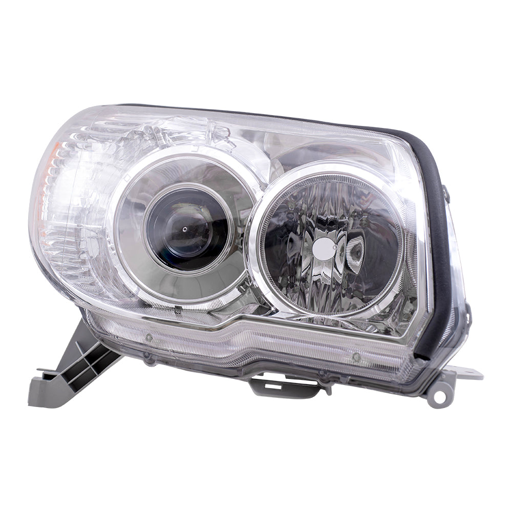 Brock Replacement Driver and Passenger Headlights Headlamps with Chrome Bezels Compatible with SUV 8117035421 8113035441