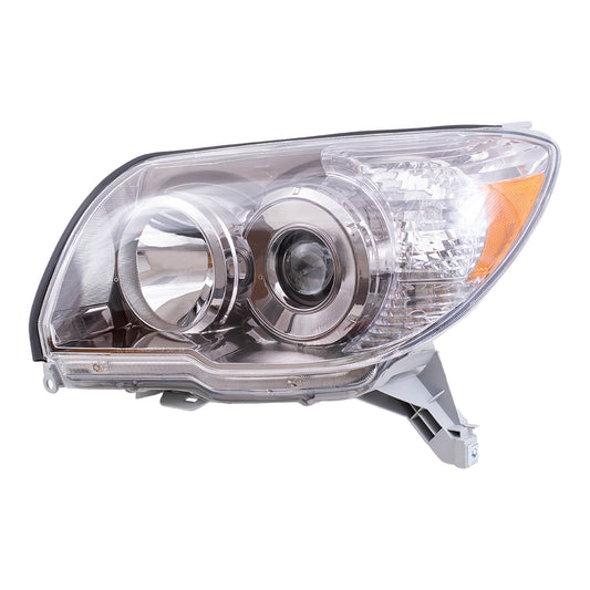 Brock Replacement Drivers Headlight Headlamp with Smoked Bezel Compatible with 2006-2009 4Runner SUV 81170-35451