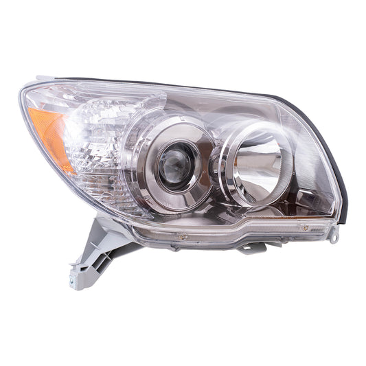 Brock Replacement Passengers Headlight Headlamp with Smoked Bezel Compatible with 2006-2009 4Runner SUV 81130-35471