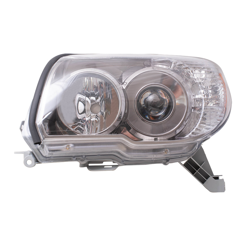 Brock Replacement Driver and Passenger Headlights Headlamps with Smoked Bezels Compatible with 2006-2009 4Runner SUV 81170-35451 81130-35471