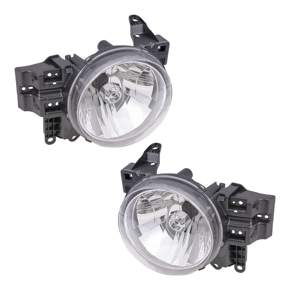 Brock Replacement Driver and Passenger Headlights Headlamps Compatible with FJ Cruiser 81106-35445 81105-35465