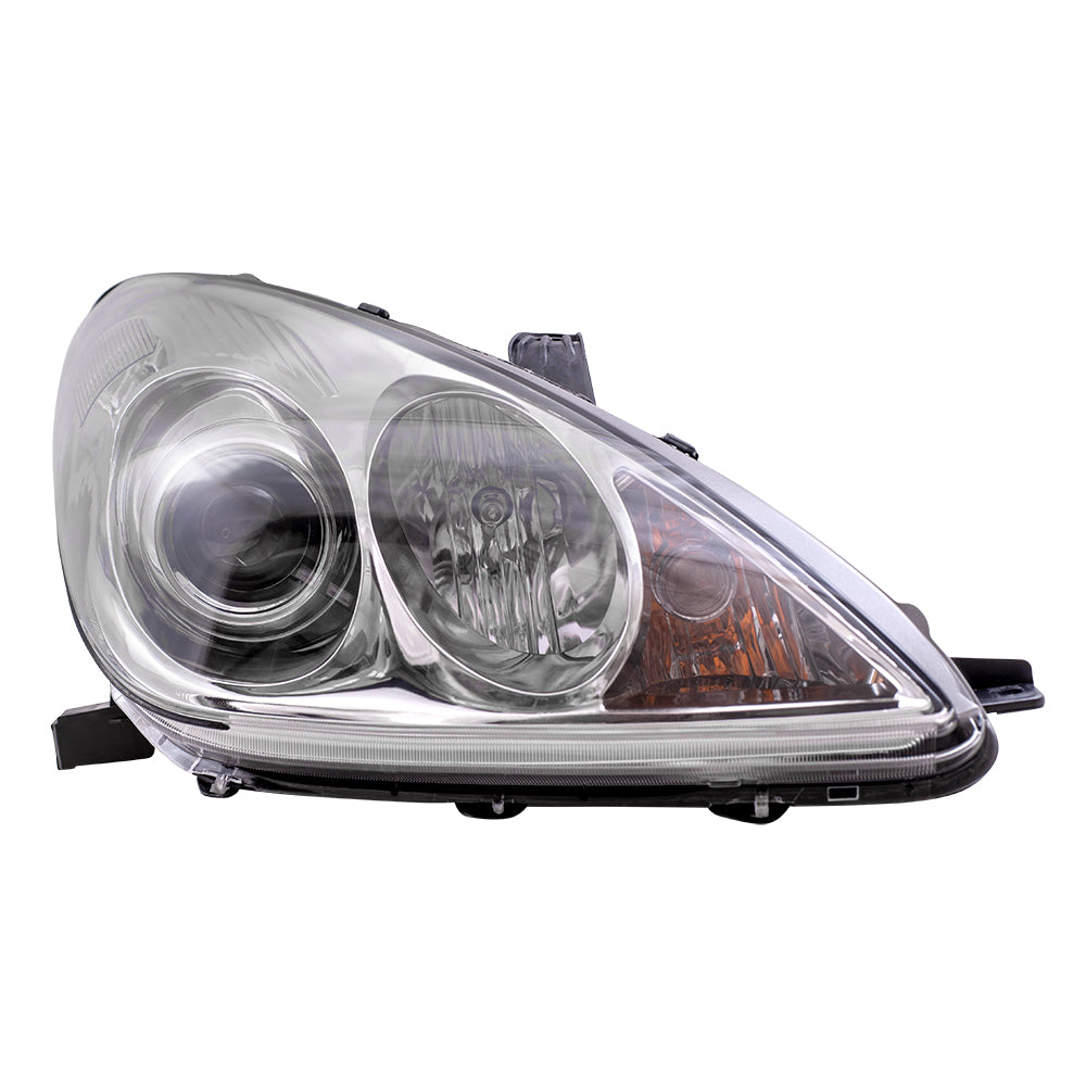 Brock Replacement Pair Set Halogen Combination Headlights Headlamps Compatible with 05-06 ES330 81170-33561 81130-33561