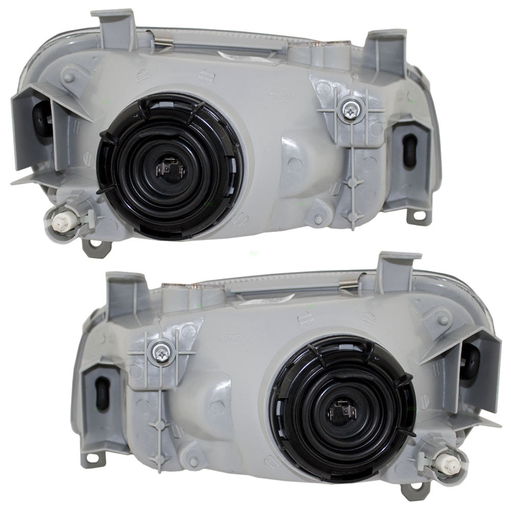 Brock Replacement Driver and Passenger Headlights Headlamps Compatible with 1996-1997 RAV4 81150-42060 81110-42060