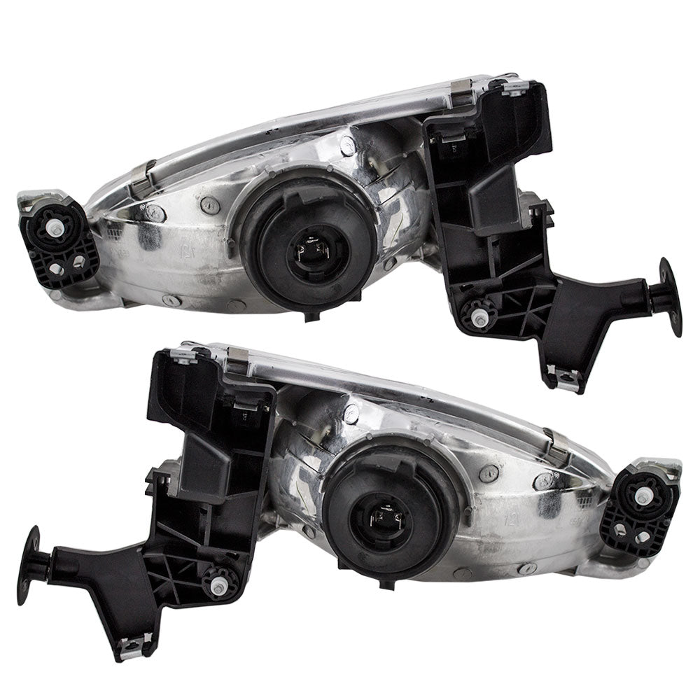 Brock Replacement Driver and Passenger Headlights Headlamps Compatible with 81150-02050 81110-02060