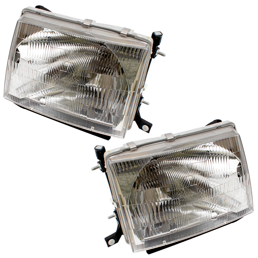 Brock Replacement Driver and Passenger Headlights Headlamps Compatible with Tacoma Pickup Truck 8115004090 8111004090