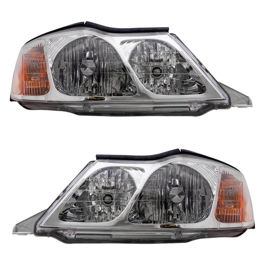 Brock Replacement Driver and Passenger Headlights Headlamps Compatible with Avalon 81150-AC040 81110-AC040